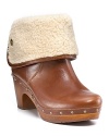 Clog booties are a must-have this season and UGG® Australia does it just right. Cold weather clogs with a shearling fold over cuff and sheepskin lining will keep you cozy all day long.