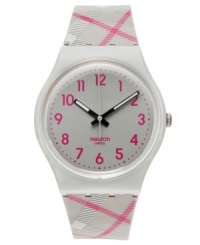 Blend fashion with sporty style with this Scottish Tartan watch from Swatch. Blend fashion with sporty style with this Scottish Tartan watch from Swatch.