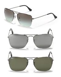 Classic navigator sunglasses with interchangeable lenses for a versatile look. Classic navigator sunglasses with interchangeable lenses for a versatile look.