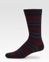 Featuring multiple stripes, virgin wool-blend socks for everyday style.Mid-calf height80% virgin wool/20% polyamideMachine washMade in Italy