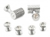 Silver Clear Swarovski Barrel Formal Set by Cuff-Daddy