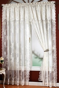 Carly Lace - 84 curtain panel - Color : WHITE Carly Lace - 84 curtain panel - Color : WHITE