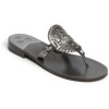 Jack Rogers Women's Georgica Thong Sandal,Pewter Snake,10 M US