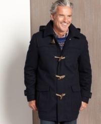 No reason to toggle back and forth. Adding this hooded coat from Nautica to your outerwear rotation is definitely a solid decision. No reason to toggle back and forth. Adding this hooded coat from Nautica to your outerwear rotation is definitely a solid decision.