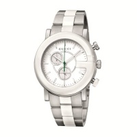 Gucci Women's YA101345 G Chrono White Matte Painted Dial Watch Gucci Women's YA101345 G Chrono White Matte Painted Dial Watch