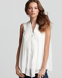 Aqua Blouse - Lace Inset Sleeveless Aqua Blouse - Lace Inset Sleeveless