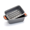 Rachael Ray Oven Lovin' Non-Stick 2-Piece Meatloaf Pan Set, Orange