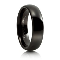 Dome Design Polished Comfort Fit Black Tungsten Carbide Ring Band 6 mm - Men's Engagement Wedding Band Ring Dome Design Polished Comfort Fit Black Tungsten Carbide Ring Band 6 mm - Men's Engagement Wedding Band Ring