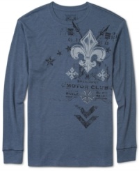 More than just a layer, this Retrofit graphic thermal is in a stylish league all its own. More than just a layer, this Retrofit graphic thermal is in a stylish league all its own.