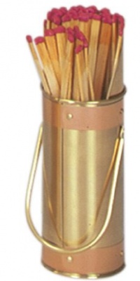 Uniflame Solid Brass Match Holder with Striket & Copper Band Uniflame Solid Brass Match Holder with Striket & Copper Band