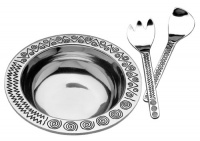 Wilton Armetale Reggae 3-Piece Salad Bowl Set with Servers, Round, 12-1/2-Inch Wilton Armetale Reggae 3-Piece Salad Bowl Set with Servers, Round, 12-1/2-Inch