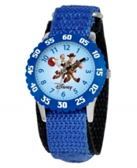 You've got a friend in this fun Time Teacher watch from Disney. Featuring Woody and Jessie from Toy Story, the hour and minute hands are clearly labeled for easy reading. You've got a friend in this fun Time Teacher watch from Disney. Featuring Woody and Jessie from Toy Story, the hour and minute hands are clearly labeled for easy reading.