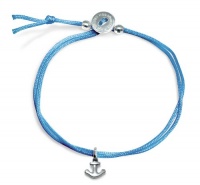 Alex Woo Mini Cord Bracelet Blue with Sterling Silver Mini Anchor Bracelet Alex Woo Mini Cord Bracelet Blue with Sterling Silver Mini Anchor Bracelet