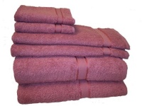 Prestige 100-Percent Egyptian Cotton With Rayon Dobby 6-Piece Towel Set, Antique Rose Prestige 100-Percent Egyptian Cotton With Rayon Dobby 6-Piece Towel Set, Antique Rose
