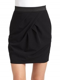 THE LOOKBanded waistFront asymmetrical pleatingDual seam pocketsExposed back zipper closureBack dartsTHE FITAbout 19 from waist to hemTHE MATERIAL91% polyester/9% polyurethaneFully linedCARE & ORIGINDry cleanImportedModel shown is 5'10 (177cm) wearing US size 4. THE LOOKBanded waistFront asymmetrical pleatingDual seam pocketsExposed back zipper closureBack dartsTHE FITAbout 19 from waist to hemTHE MATERIAL91% polyester/9% polyurethaneFully linedCARE & ORIGINDry cleanImportedModel shown is 5'10 (177cm) wearing US size 4.