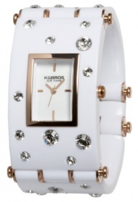 K&BROS Women's 9530-4 Ice-Time Galassia White Crystal Accented White Watch K&BROS Women's 9530-4 Ice-Time Galassia White Crystal Accented White Watch