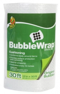 Duck Brand Bubble Wrap Protective Packaging, 12-Inch Wide Roll, 30-Feet x 0.18 Inches, Clear (10230) Duck Brand Bubble Wrap Protective Packaging, 12-Inch Wide Roll, 30-Feet x 0.18 Inches, Clear (10230)