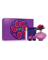 Reveal your modern free spirit and irresistible attitude with this Lola Marc Jacobs gift set. This holiday set includes a 3.4 oz. Eau de Parfum Spray, 2.5 oz. Sensual Body Lotion, 2.5 oz. Silky Shower Gel and 0.33 oz. Eau de Parfum Rollerball. Reveal your modern free spirit and irresistible attitude with this Lola Marc Jacobs gift set. This holiday set includes a 3.4 oz. Eau de Parfum Spray, 2.5 oz. Sensual Body Lotion, 2.5 oz. Silky Shower Gel and 0.33 oz. Eau de Parfum Rollerball.