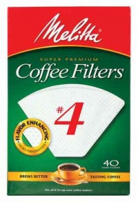 Melitta Cone Paper Coffee Filters, No. 4 White Melitta Cone Paper Coffee Filters, No. 4 White