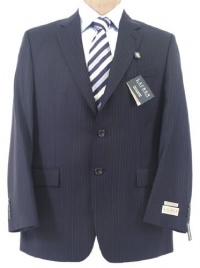 Ralph Lauren Mens Navy Blue Pinstripe Wool Sport Coat Jacket