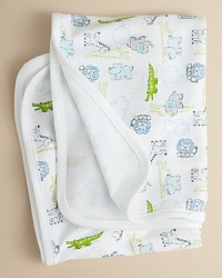 Cuddly fun for your little explorer, this safari-print blanket will send off to dreamland in style. Cuddly fun for your little explorer, this safari-print blanket will send off to dreamland in style.
