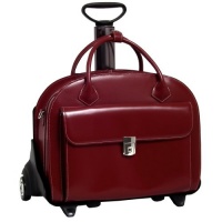 McKleinUSA GLEN ELLYN 94366 Red Leather Detachable-Wheeled Women's Case McKleinUSA GLEN ELLYN 94366 Red Leather Detachable-Wheeled Women's Case