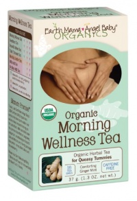 Earth Mama Angel Baby Organic Morning Wellness Tea, 16 Teabags/Box  (Pack of 3)