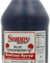 Snappy Popcorn Snappy Snow Cone Syrup 1 Gallon, Blue Raspberry, 11 Pound