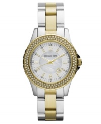 A mesmerizing design makes this Michael Kors Madison collection watch an intriguing fashion choice. A mesmerizing design makes this Michael Kors Madison collection watch an intriguing fashion choice.