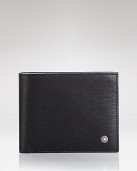 Crafted from black southern German full-grain cowhide finished with Montblanc's unique shine, this sleek leather wallet has 12 credit card slots, 2 bill compartments and 4 additional pockets. Crafted from black southern German full-grain cowhide finished with Montblanc's unique shine, this sleek leather wallet has 12 credit card slots, 2 bill compartments and 4 additional pockets.