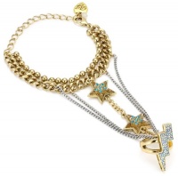 Betsey Johnson Lightening Bolt Ring and Multi-Chain Bracelet Betsey Johnson Lightening Bolt Ring and Multi-Chain Bracelet