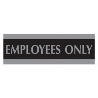 U.S. Stamp & Sign HeadLine Century Series 3x9 Inch Employees Only Sign, Black and Silver, 4760 U.S. Stamp & Sign HeadLine Century Series 3x9 Inch Employees Only Sign, Black and Silver, 4760