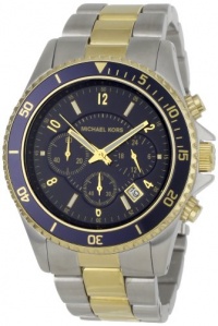 Michael Kors Men's MK8175 Casual Dual Tone Chronograph Blue Dial Watch