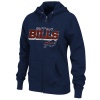 NFL Women's Buffalo Bills Football Classic III Long Sleeve Fullzip Fleece Hoodie (Stadium Blue, Medium)