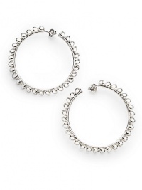 THE LOOKTextured detailsRhodium-plated sterling silver settingPost backTHE MEASUREMENTDiameter, about 2ORIGINImported THE LOOKTextured detailsRhodium-plated sterling silver settingPost backTHE MEASUREMENTDiameter, about 2ORIGINImported