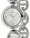 Guess Women's U96006L1 Silver Stainless-Steel Quartz Watch with Silver Dial