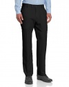 Kenneth Cole Reaction Men's Subtle Herringbone Modern Fit Flat Front Dress Pant