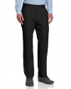 Kenneth Cole Reaction Men's Subtle Herringbone Modern Fit Flat Front Dress Pant