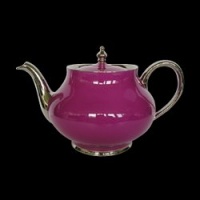 Haviland Laque de Chine Platinum Aubergene Tea Pot (Round Shape) 40.6 oz. Haviland Laque de Chine Platinum Aubergene Tea Pot (Round Shape) 40.6 oz.