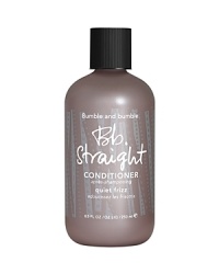 This light yet thorough conditioner helps manage unruly types, calm curls and quiet frizz for smoother, silkier texture straight out of the shower. It adds shine and encourages body and movement. With Concen-straight Technology™ for lasting smoothness. Frizz and flyaway reduction; smoothing and softening; detangling; Color safe.For the curly, thick, coarse, frizzy, unmanageable, unruly (or any combination thereof)Usage:: After cleansing with Straight Shampoo, smooth evenly through hair and let sit a minute or two. Rinse. Follow with Straight Blow Dry for smooth heat-styling. The Bumble and bumble Straight Line with Concen-straight Technology™ (patent pending), developed to help maintain hairs natural integrity, is a breakthrough in gentle, non-damaging, customizable hair straightening. Formaldehyde free. Cysteine free. Lye free. This breakthrough technology was developed to let hairdressers (and clients) customize their straightness, increase manageability and reduce frizz. This light yet thorough conditioner helps manage unruly types, calm curls and quiet frizz for smoother, silkier texture straight out of the shower. It adds shine and encourages body and movement. With Concen-straight Technology™ for lasting smoothness. Frizz and flyaway reduction; smoothing and softening; detangling; Color safe.For the curly, thick, coarse, frizzy, unmanageable, unruly (or any combination thereof)Usage:: After cleansing with Straight Shampoo, smooth evenly through hair and let sit a minute or two. Rinse. Follow with Straight Blow Dry for smooth heat-styling. The Bumble and bumble Straight Line with Concen-straight Technology™ (patent pending), developed to help maintain hairs natural integrity, is a breakthrough in gentle, non-damaging, customizable hair straightening. Formaldehyde free. Cysteine free. Lye free. This breakthrough technology was developed to let hairdressers (and clients) customize their straightness, increase manageability and reduce frizz.