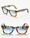 In a Mondrian-esque print, Ray-Ban reinvents the classic Wayfarer in a playful, vibrant way.