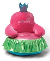 Make her feel like an authentic Princess with the Gund Princess Throne! This pink princess plush chair has an adorable tutu wrapped around the base and a crown on the top of the chair. Girls just want to have Gund! Make her feel like an authentic Princess with the Gund Princess Throne! This pink princess plush chair has an adorable tutu wrapped around the base and a crown on the top of the chair. Girls just want to have Gund!