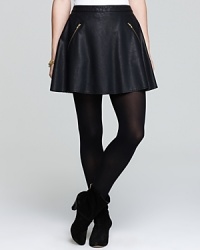 Tough meets chic in this Free People skirt, combining edgy faux leather with a feminine silhouette. Tough meets chic in this Free People skirt, combining edgy faux leather with a feminine silhouette.
