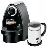 Nespresso Essenza C101 Espresso Maker with Aeroccino Milk Frother, Titanium Grey Nespresso Essenza C101 Espresso Maker with Aeroccino Milk Frother, Titanium Grey