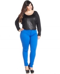 Upgrade your denim with Jessica Simpson's plus size skinnies, fashioned from stretch twill. Upgrade your denim with Jessica Simpson's plus size skinnies, fashioned from stretch twill.