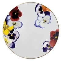 Pensees salad plates by Bernardaud. This lively, luxurious collection is sure to transform your table into a celebration of spring. The floral watercolor pattern features delicate, multicolored pansies that appear to be strewn across the surface of each piece. Pensees salad plates by Bernardaud. This lively, luxurious collection is sure to transform your table into a celebration of spring. The floral watercolor pattern features delicate, multicolored pansies that appear to be strewn across the surface of each piece.