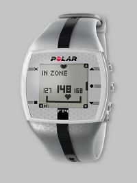 For anyone looking to keep their fitness training simple, this heart-rate monitor is a workout essential. The easy-to-use device automatically establishes your heart rate limit, then displays your target zone and provides audible alarms when your rate leaves that zone. OwnCal counts and displays calorie expenditure Automatically stores data every few seconds 1.16 oz. 5 X 4 X 3 Imported Model number: FT4 