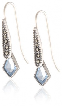 Judith Jack Color Cascade Sterling Silver, Marcasite and Blue Spinel Drop Earrings Judith Jack Color Cascade Sterling Silver, Marcasite and Blue Spinel Drop Earrings