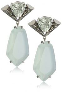 Judith Jack Mint Sterling Silver, Marcasite and Semi Precious Drop Earrings Judith Jack Mint Sterling Silver, Marcasite and Semi Precious Drop Earrings