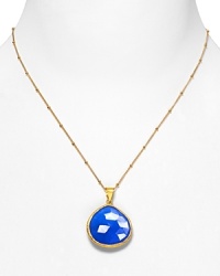 Coralia Leets, a celeb favorite, has created a faceted bright blue chalcedony pendant to spark your summer wardrobe. On a beaded chain. Coralia Leets, a celeb favorite, has created a faceted bright blue chalcedony pendant to spark your summer wardrobe. On a beaded chain.
